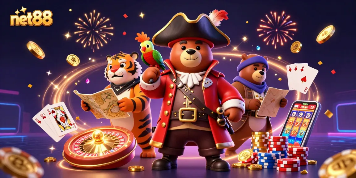 Engage with net88's thrilling casino experience featuring creative characters and dynamic elements.