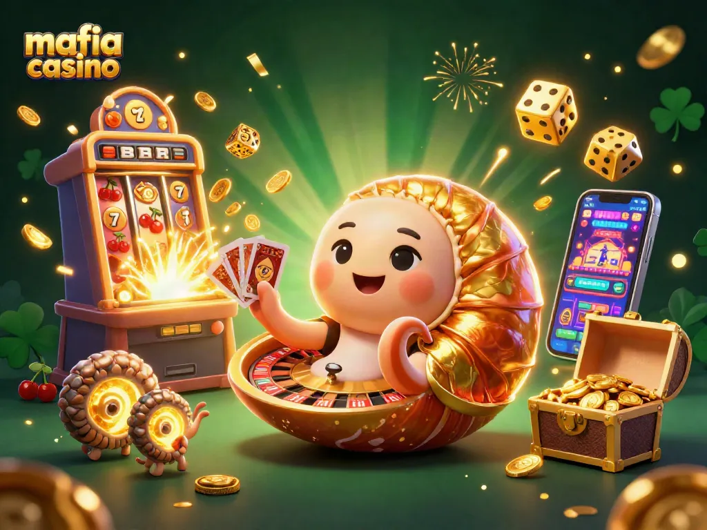 Mafia casino features a giant nautilus roulette wheel and exploding jackpot for thrilling gaming.