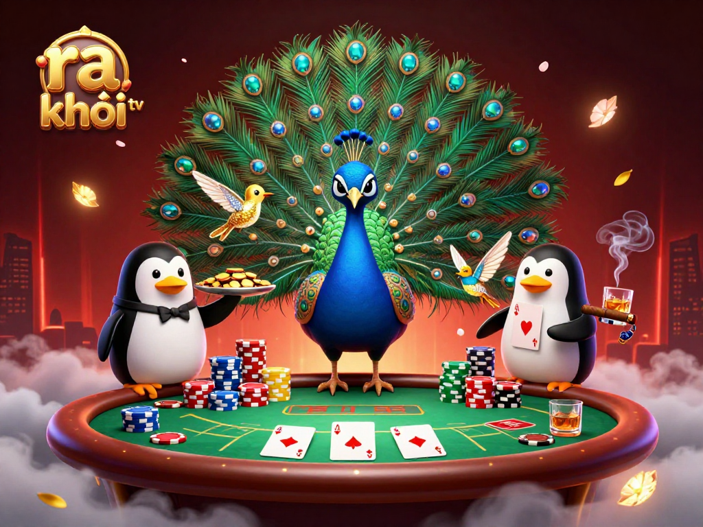 Engage with ra khơi tv and experience vibrant poker adventures filled with colorful chips and poker elements.