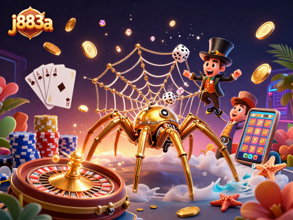 Experience thrilling wins at j883a with a steampunk adventure in this animated casino scene.